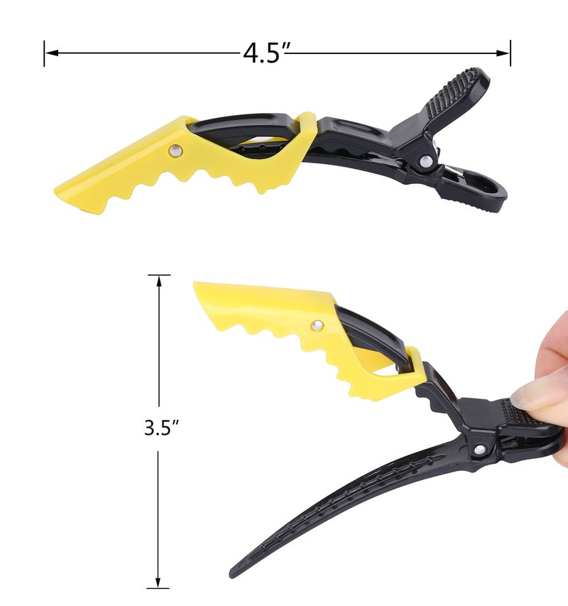 HH&LL Hair Clips for Women â€“ Wide Teeth & Double-Hinged Design â€“ Alligator Styling Sectioning Clips of Professional Hair Salon Quality - 10Pack (Mixing) - Image 3